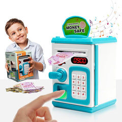 Money Bank for Kids with Fingerprint Sensor and 3-Step Safe Password Protection - 3X AA Battery Not Included
