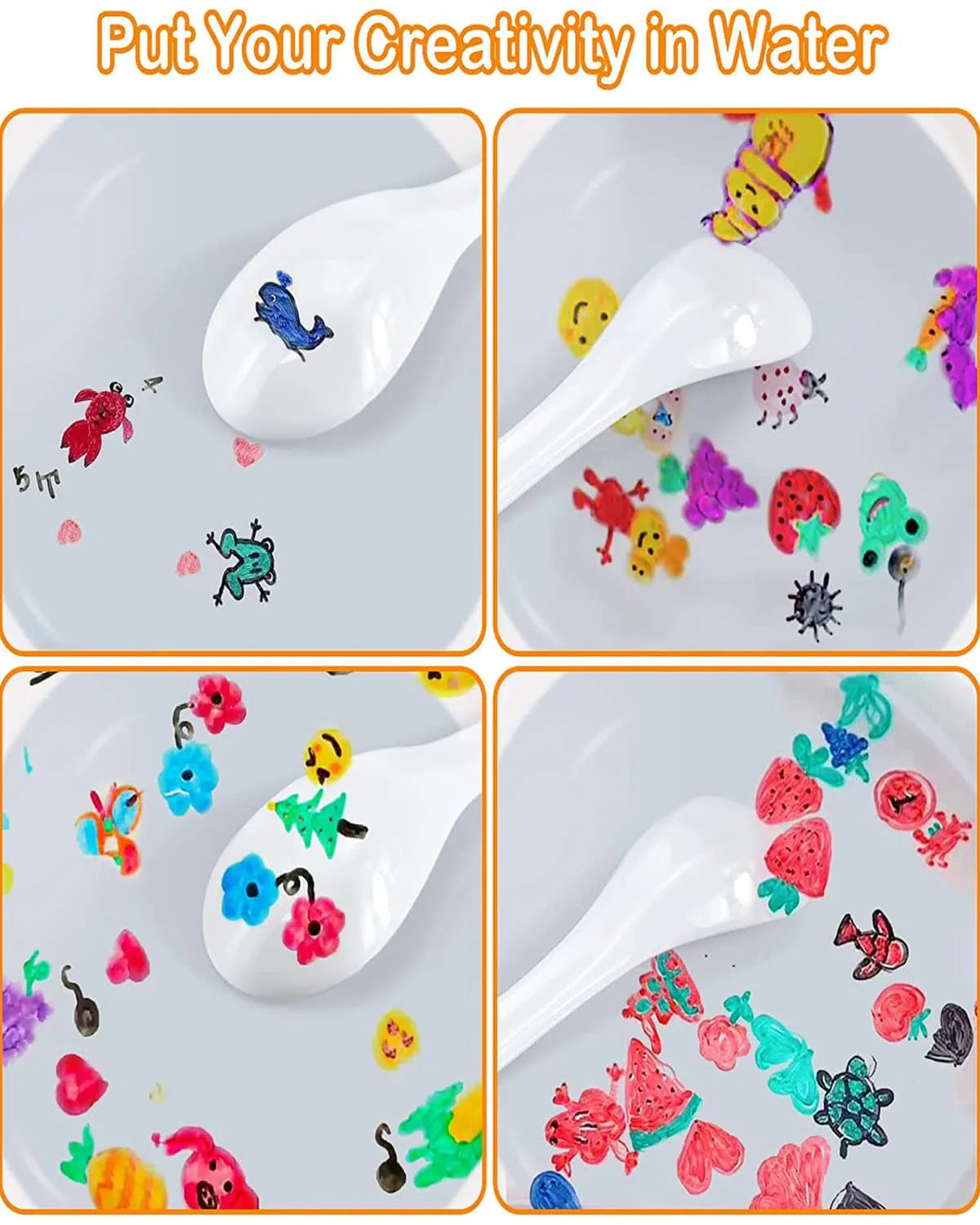 8 pieces Floating Pen For Art&Craft - Magical Water Painting Pen Easy-To-Wipe