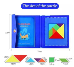 Wooden Magnet Tangram Puzzle Book