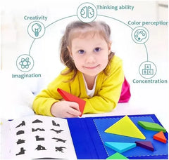 Wooden Magnet Tangram Puzzle Book