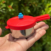 Toy Pressure Cooker - Heavy Stainless Steel Miniature Household Kitchen Appliances Pretend Play Toy for Kids - Any 1
