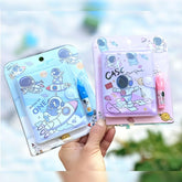 Cute Printed Mini Pocket Diary with Small Pen for Kids - Pack of Any 1