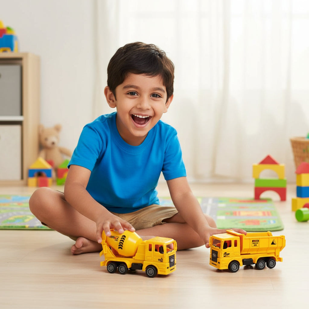 Construction Vehicle Set of 4 Toy Trucks