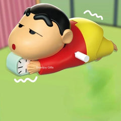 shinchan Movable Action Figure- PVC Wind-Up Moving Toy 12 cm, Funny Poseable Collectible Figure for Kids & Fans