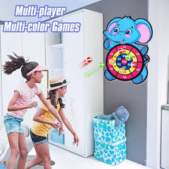 Kids Throw Ball Dart board For Kids 1Pc Random Design Will Be Shipped - With 3 Sticky Ball