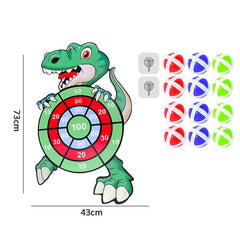 Kids Throw Ball Dart board For Kids 1Pc Random Design Will Be Shipped - With 3 Sticky Ball