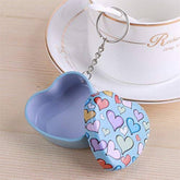 Metal Mini Tin Storage Box With Key Chain - Pack of Any Design 1 piece - Heart