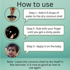 Organic Vengai pottu (Black Bindi For Babies)