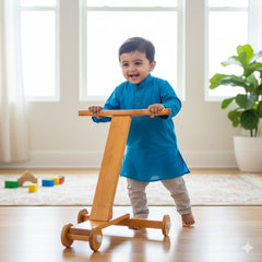 Golden Brown Baby Walker Premium - Brown (Assembling and Dismantling type)