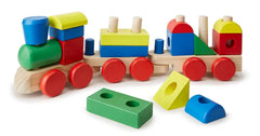 wooden Shapes Puzzle Train Set - red box