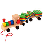 wooden Shapes Train - green box