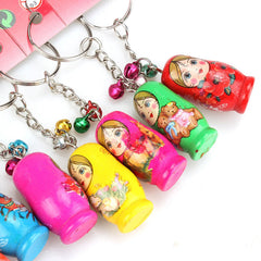Wooden Russian Doll Key chain - pack of 1