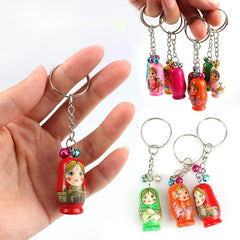 Wooden Russian Doll Key chain - pack of 1
