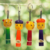 Wooden Whistle Key chain indian - pack of 1