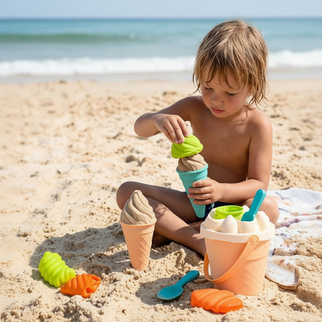 Premium 10 Pieces Beach Playset for Kids with Bucket