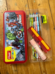 10 Pieces Flair Creative - Marvel Avengers Kit Pencil Box Combo