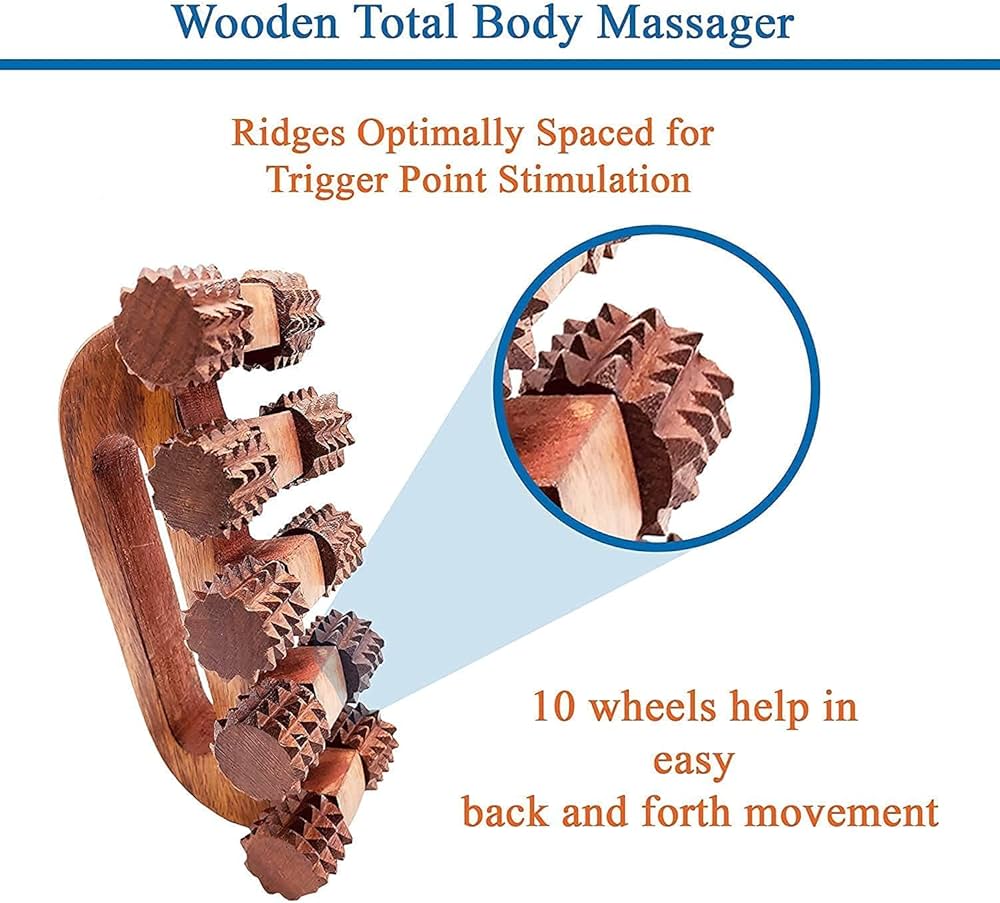10 Tyre Wooden Massager For back pain and body pain
