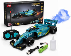 1:18 RC Formula Racing Car for Kids with Turbo Spray Effect, LED Lights, 2.4GHz Remote Control –Any 1