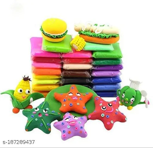 12 Creative Clay with 3 Moulds Toy - Random mould designs