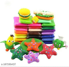 12 Creative Clay with 3 Moulds Toy - Random mould designs