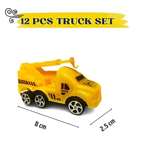 12 Pieces JCB Construction Truck Vehicle Pretend play Toy