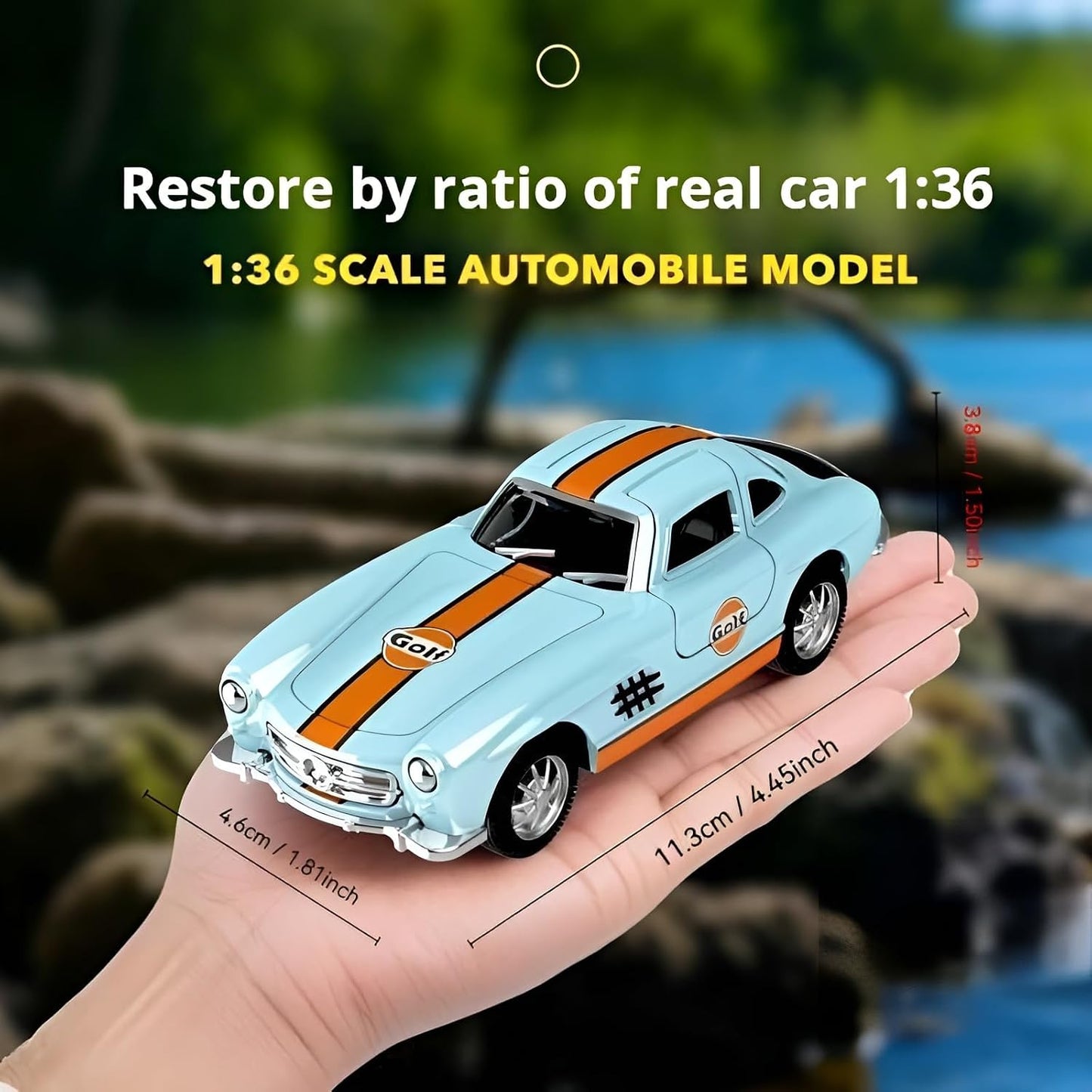 1:36 Scale Die Cast Mercedez-Benz Alloy Car Toy with Sound and Music