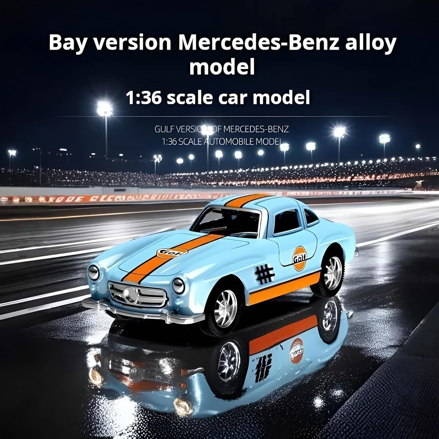 1:36 Scale Die Cast Mercedez-Benz Alloy Car Toy with Sound and Music