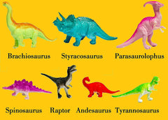 13 Colourful Pieces Mini Dinosaur play set with Eggs and Trees