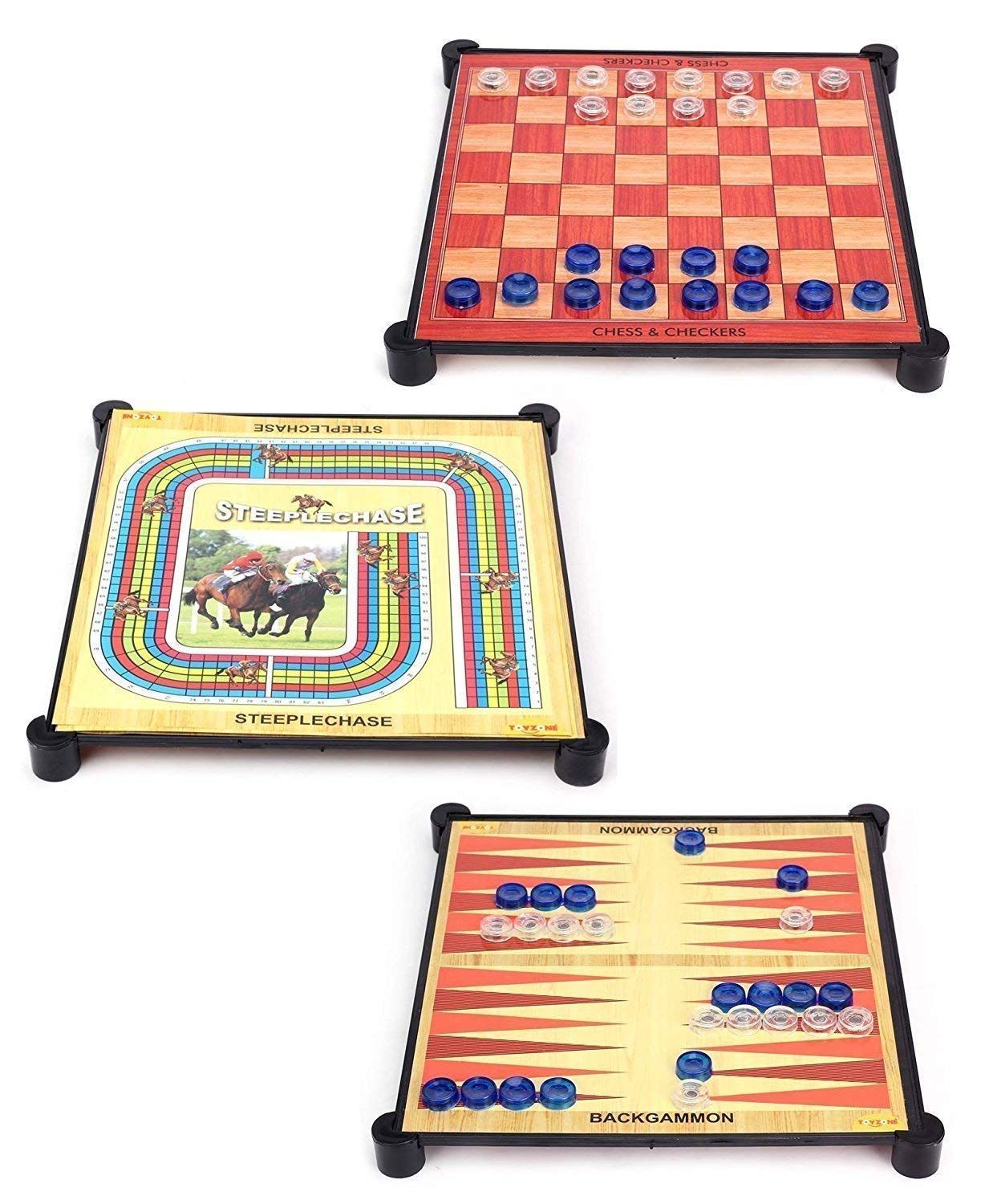13 in 1 Family Magnetic Board Games (Chess, Snakes-Ladders, Backgammon, Ludo, Tic-Tac-Toe, Checkers, Travel Bingo, Space Venture, Steeplechase)