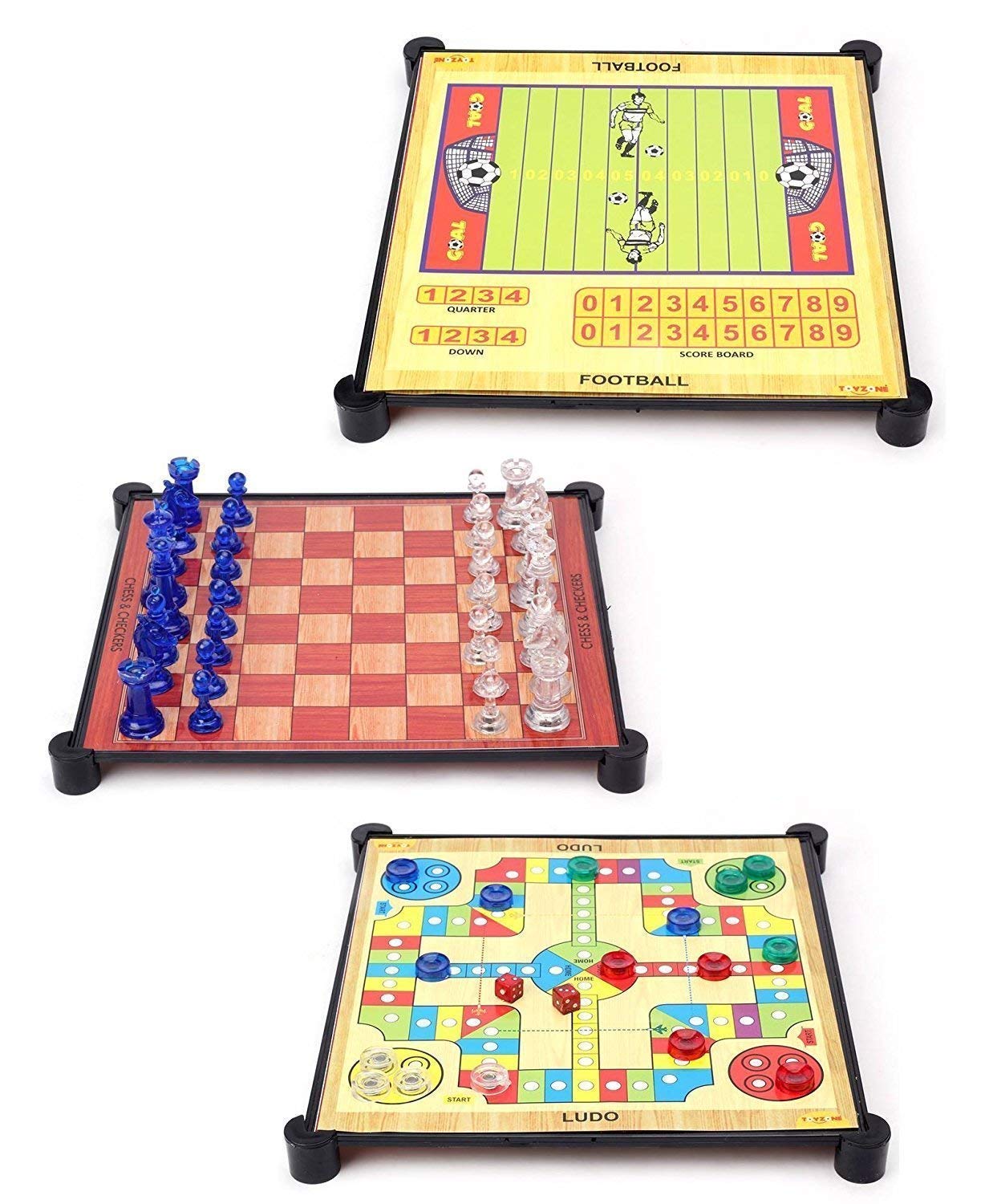 13 in 1 Family Magnetic Board Games (Chess, Snakes-Ladders, Backgammon, Ludo, Tic-Tac-Toe, Checkers, Travel Bingo, Space Venture, Steeplechase)
