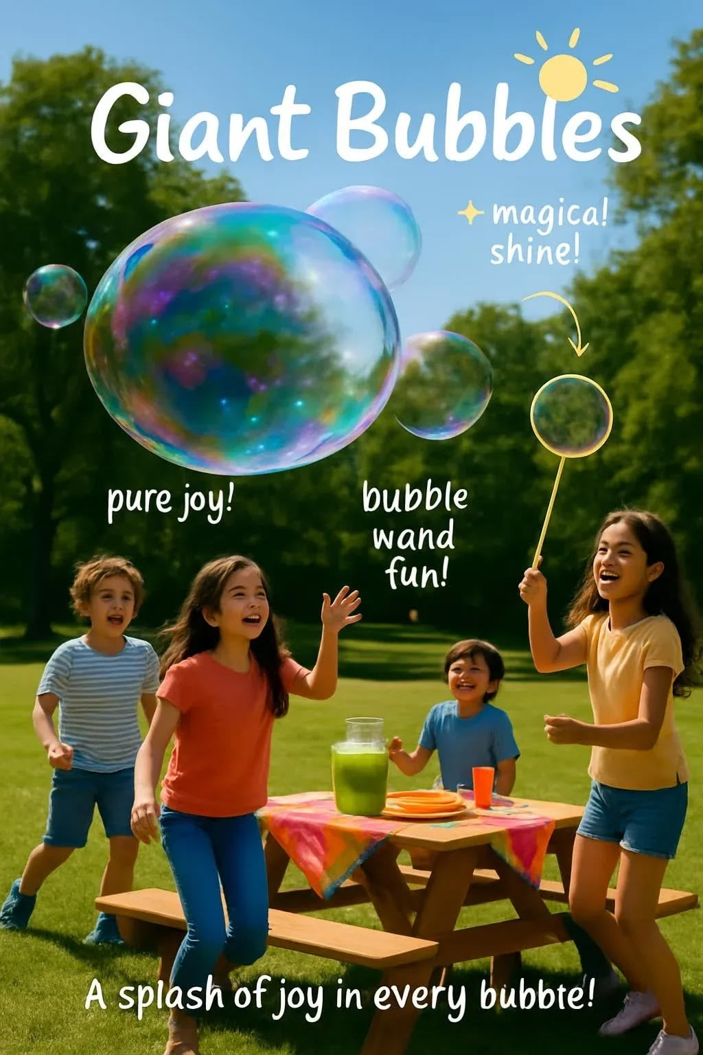 Giant Bubble Making Kit With Solution -Random color Dispatch