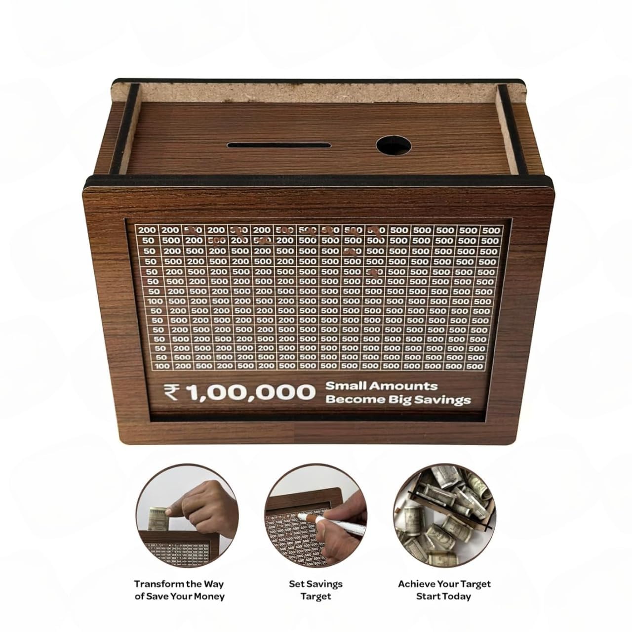 1 Lakh Money Saving Bank Box BIG -with FREE Marker Pen
