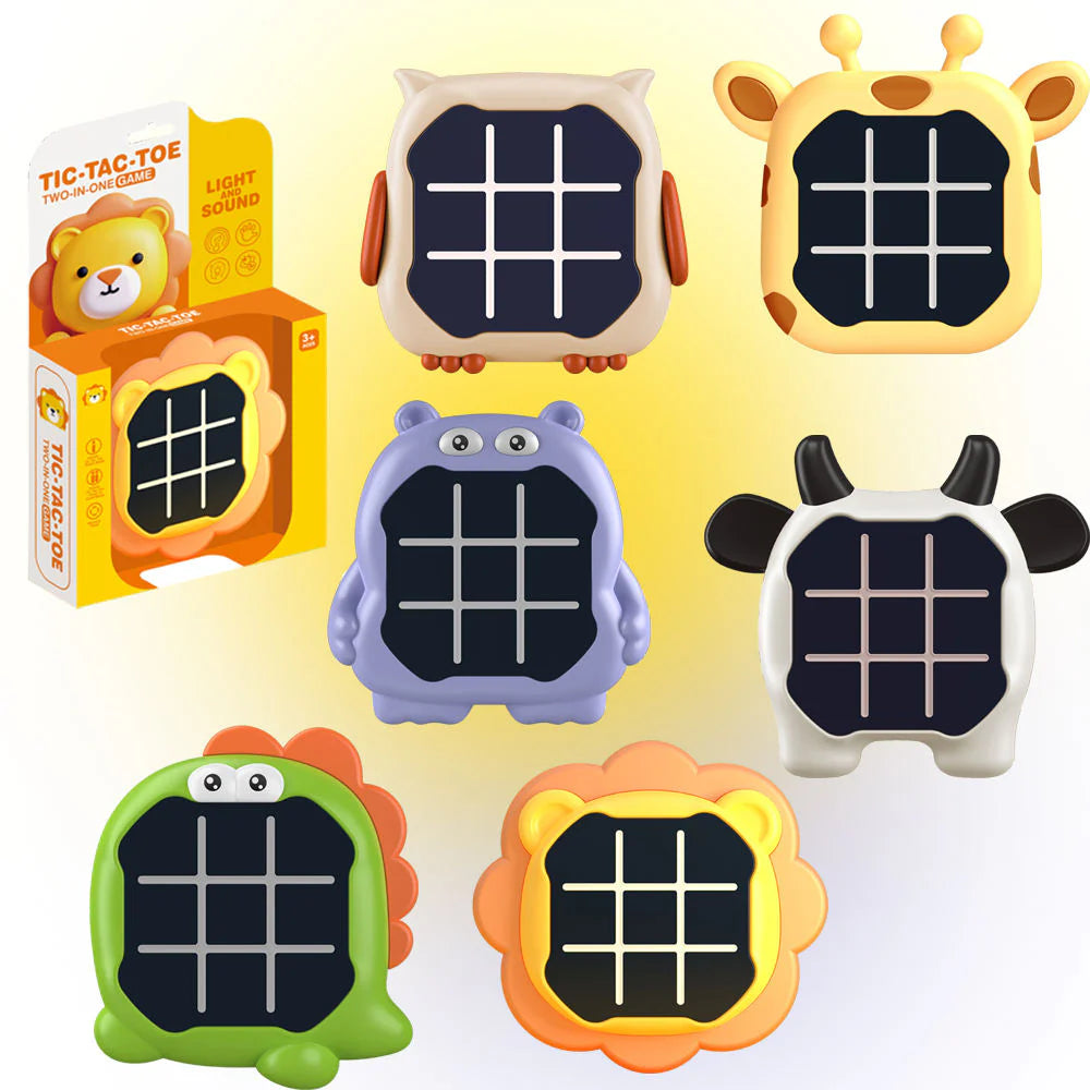 2-in-1 Tic Tac Toe Portable Game - Play Anytime, Anywhere!(Battery Included)