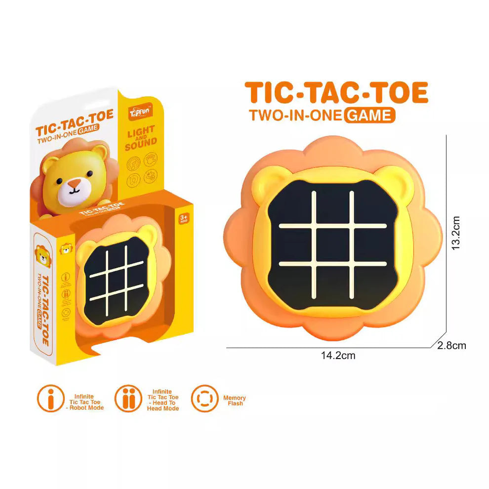 2-in-1 Tic Tac Toe Portable Game - Play Anytime, Anywhere!(Battery Included)