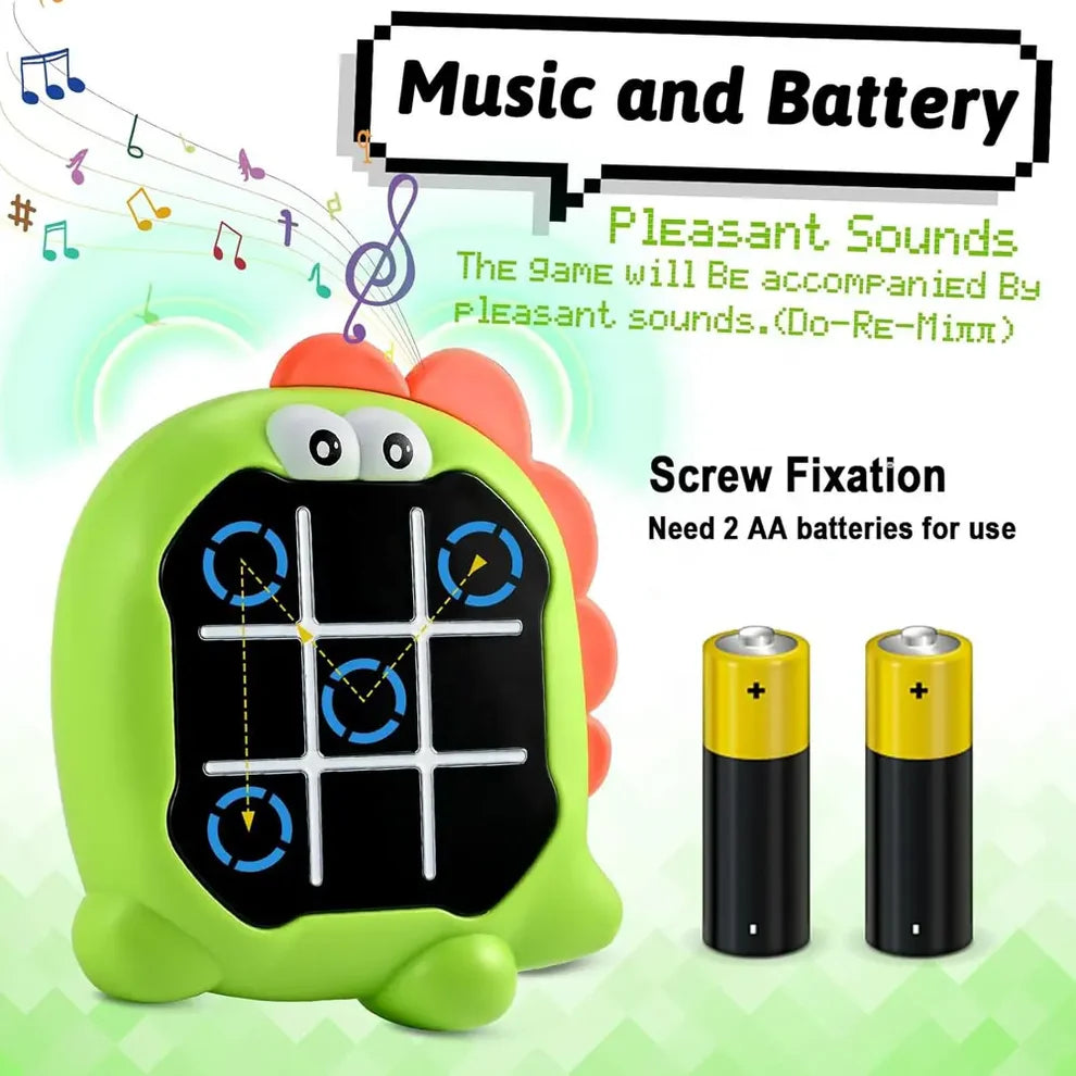 2-in-1 Tic Tac Toe Portable Game - Play Anytime, Anywhere!(Battery Included)