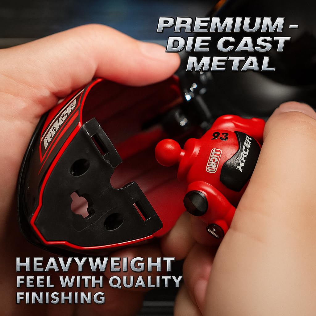 2-in-1 Transforming Helmet Toy | Die-Cast Metal Racer Mini Figure | Motorcycle Action Collectible (Helmet Rider) (Without Bike)-Any 1