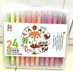 24 Color Acrylic Marker - Drawing Art Markers Colour Sketch Pens
