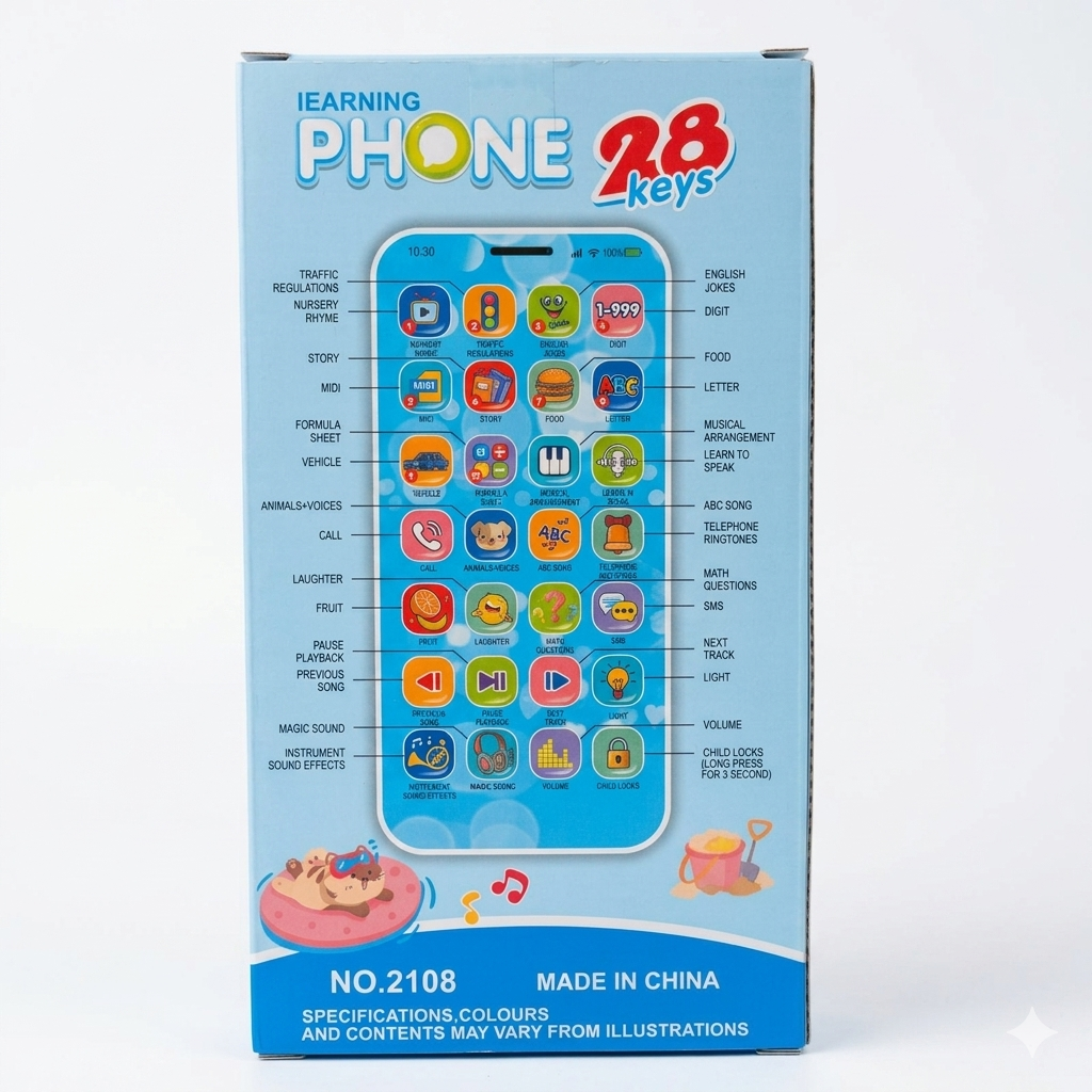 28 Functions Learning Phone for Kids-C type Charging