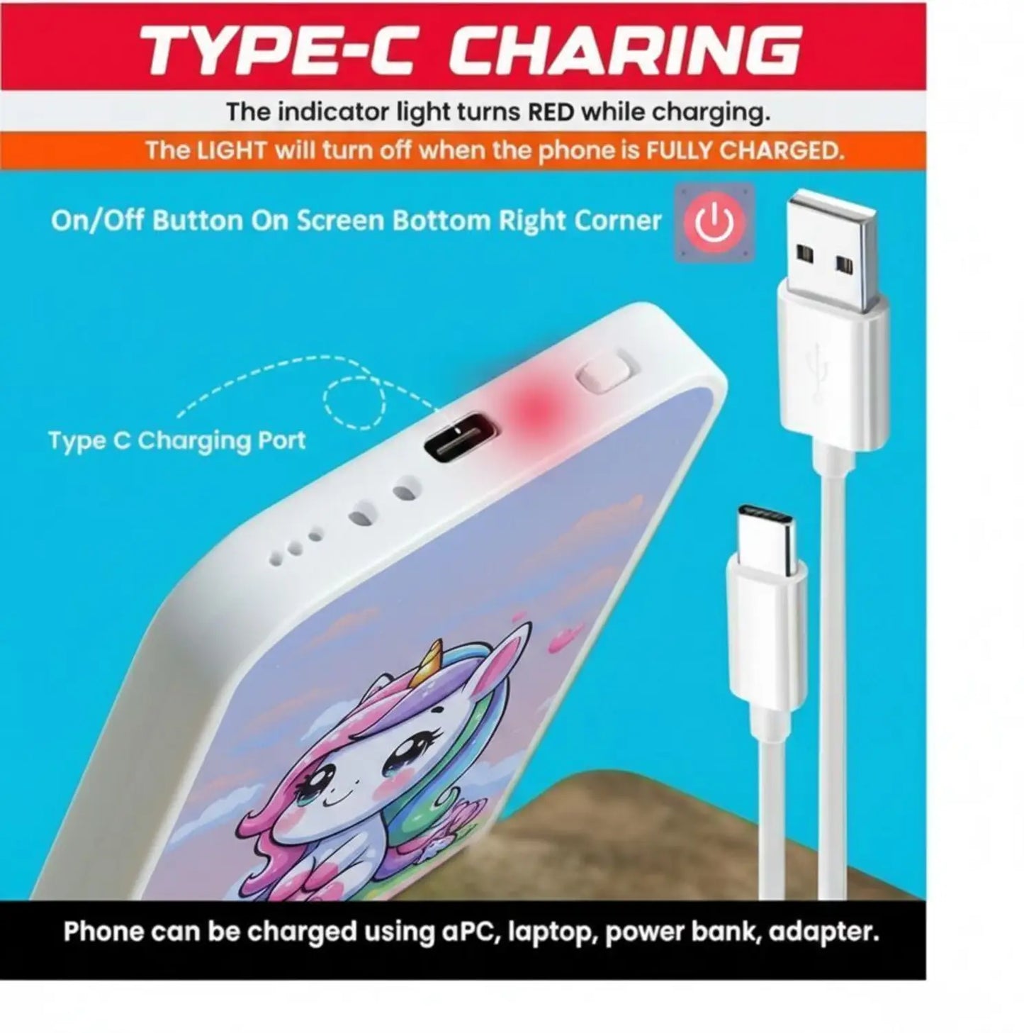 28 Functions Learning Phone for Kids-C type Charging