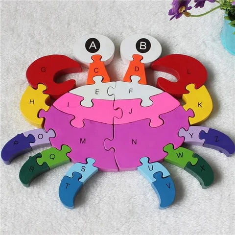2 in 1 Animal Puzzle - Pack of 1 - Crab