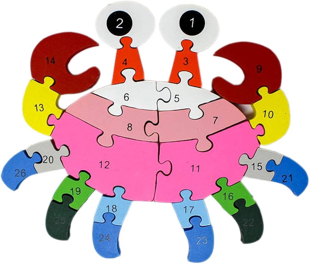 2 in 1 Animal Puzzle - Pack of 1 - Crab