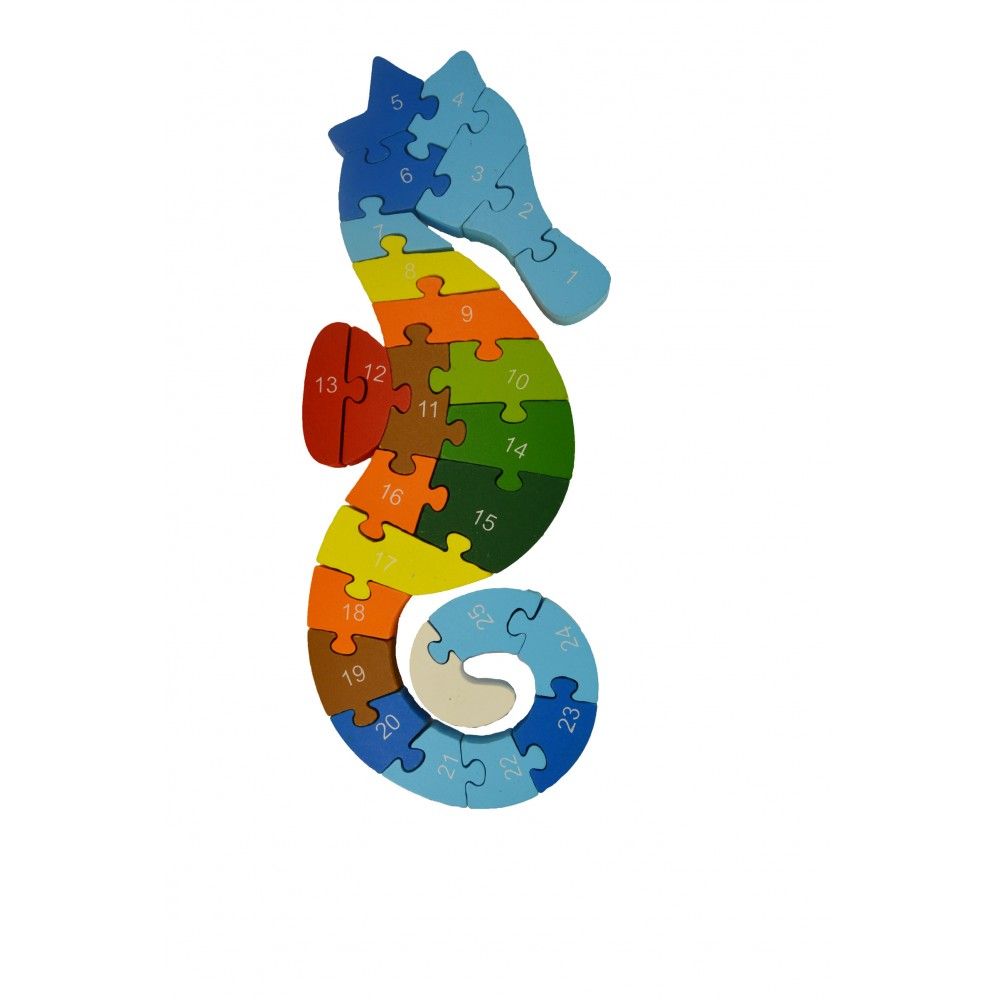 2 in 1 Animal Puzzle - Pack of 1 - Sea Horse