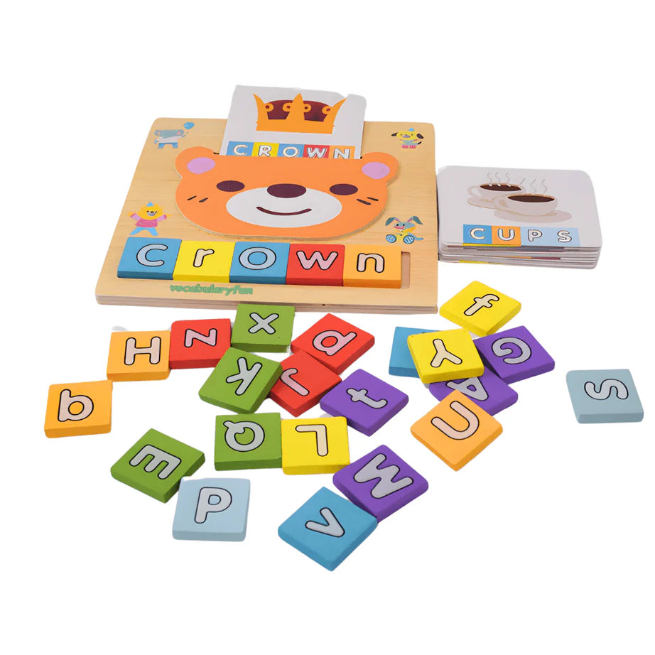 Wooden 2 in 1 Letter matching Game - with Flash Cards