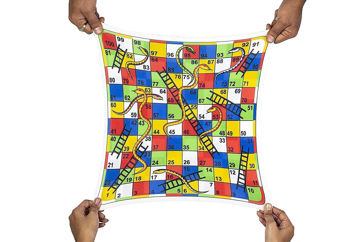 2 in 1 Ludo and Snake and Ladder Board Game- Premium Quality Printed Cloth