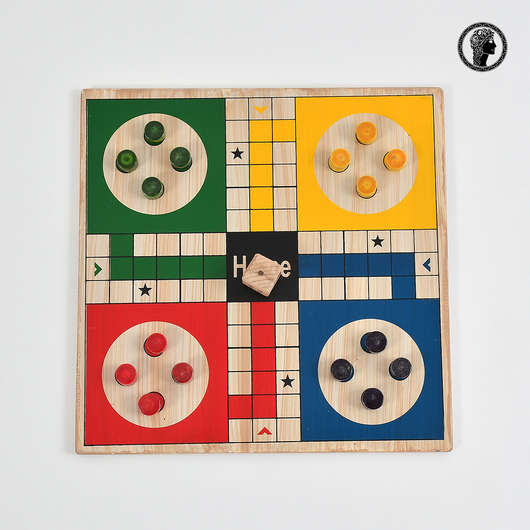 2 in 1 Ludo and Snake and ladder wooden board