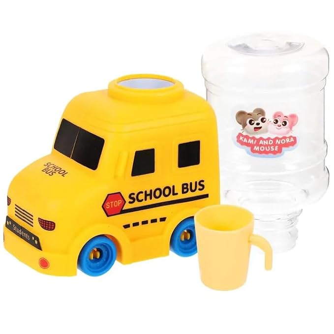 2 in 1 Water Dispenser Toy for Kids - Bus Vehicle Themed Simulation Toy