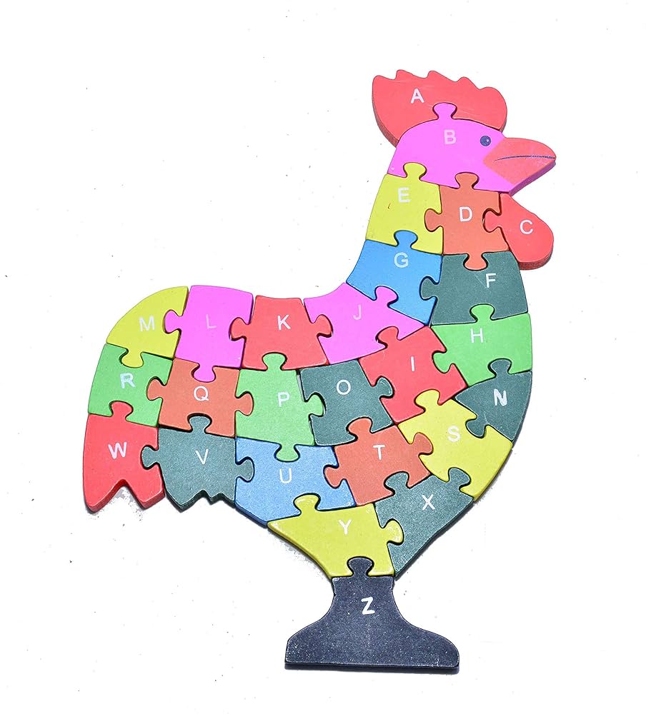 2 in 1 Animal Puzzle  - Pack of 1 - Cock