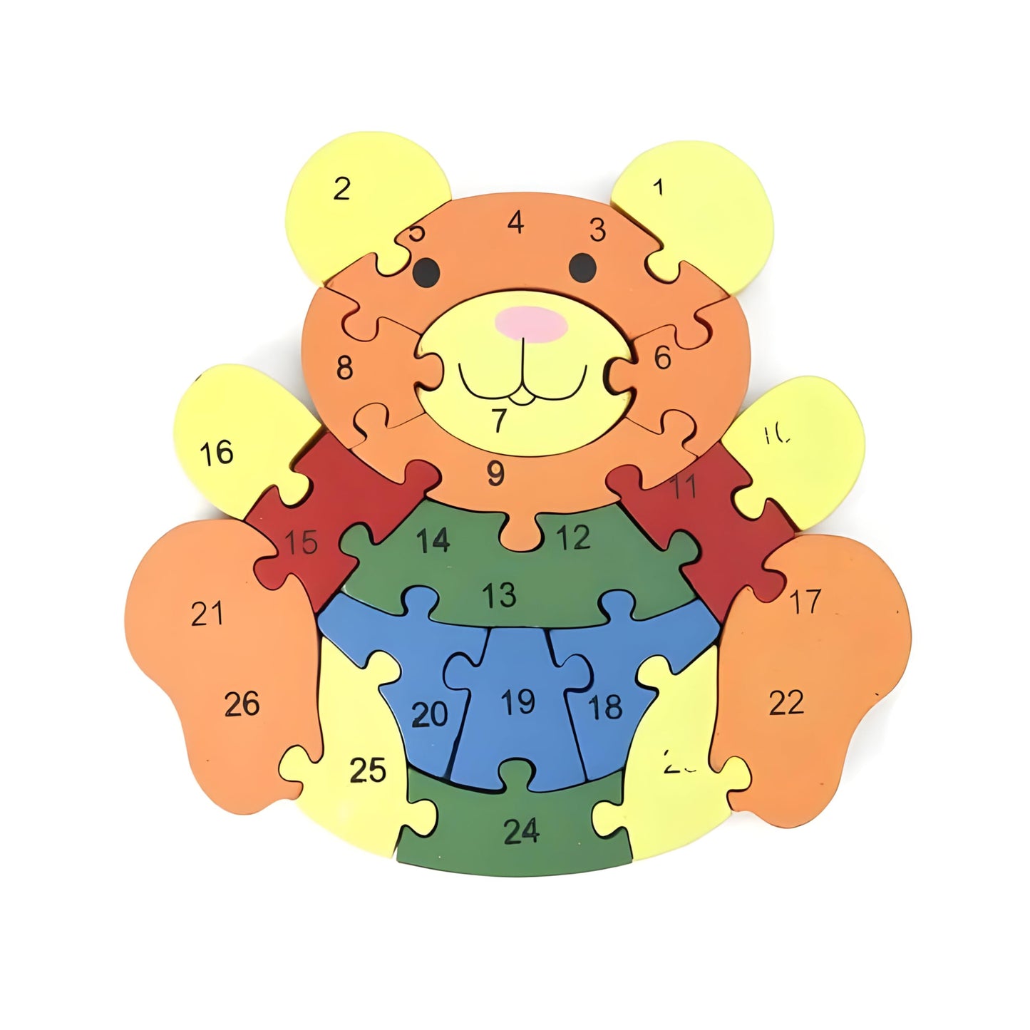 2 in 1 Animal Puzzle  - Pack of 1 -Any 1 Teddy