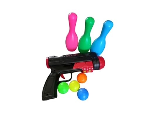 Super Ball Gun with 4 Balls and 3 tumbles | Toy for Kids - Random Color
