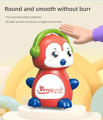 360 Degree Rotation Head Animal Sliding Cartoon Press go Walking Penguin Press and Run Toys